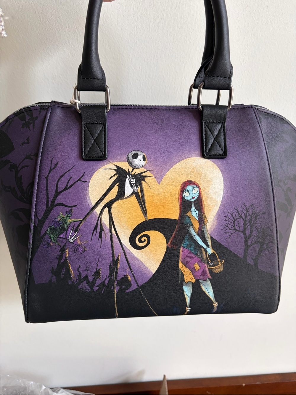 Loungefly Purple & Black The Nightmare Before Christmas Satchel